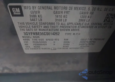 2012 Cadillac Srx Performance Collection из США, поврежденный, VIN 3GYFNBE36CS614262